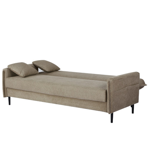 Giga Meubel Slaapbank Torvi - Taupe Stof - 200x85x87cm - vtwonen shop