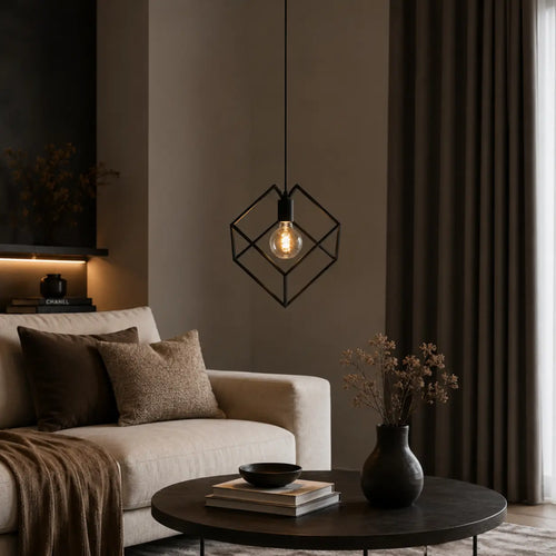 Freelight hanglamp Angolo - 1 lichts - 40  x 130   cm - zwart goud