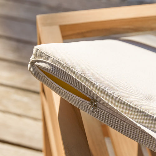 Tikamoon Tuinset in massief teak met 4 stoelen - Wit - vtwonen shop