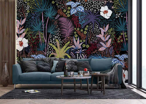 Sanders & Sanders fotobehang jungle in de nacht multicolor - 375 x 270 cm - 601467