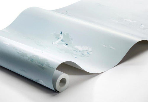 Borastapeter behang wolken vergrijsd blauw - 53 cm x 10.05 m - 660497 - vtwonen shop