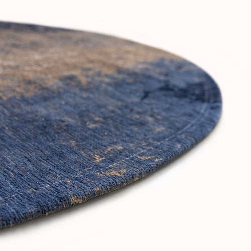 Louis De Poortere binnen & buiten machinewasbaar vloerkleed Mad Men Cracks van 70% gerecycled PET - blauw - 290x290cm