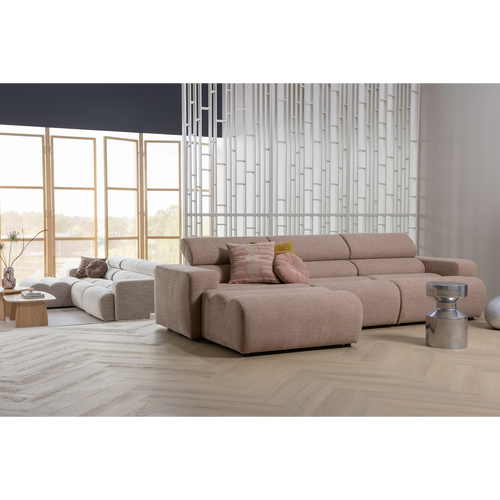 WOOOD chaise longue bank links Novi - Polyester - Taupe - vtwonen shop