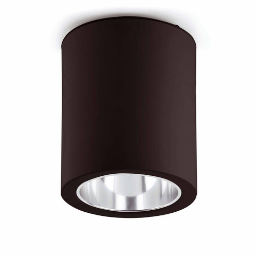 Faro Pote-1 - 1 Light Round Surface Mounted Downlight Zwart, E27
