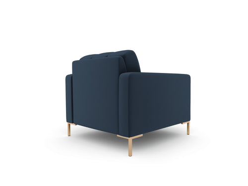 Cosmopolitan Design Fauteuil Bali structurele stof, blauw - 96x87x75cm