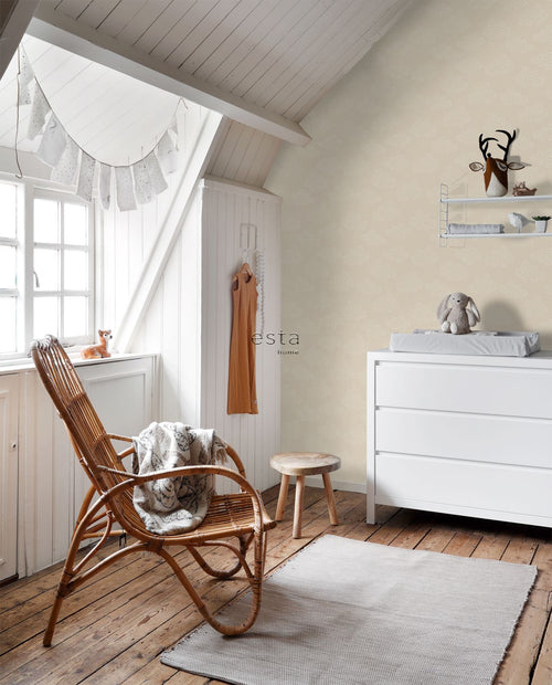ESTAhome behang wolkjes beige - 53 cm x 10.05 m - 139515