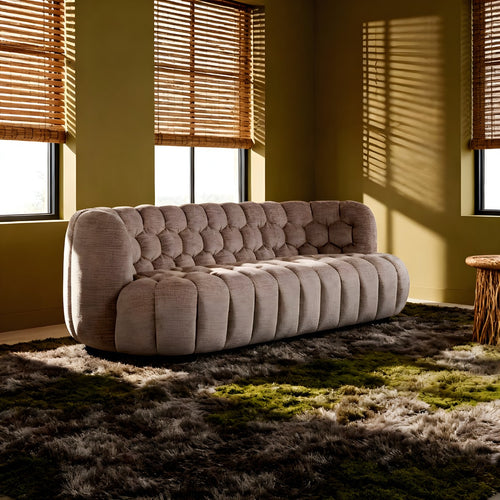 DÉJA Living 3-zits Bank Trones - Taupe Stof - 230x100x75cm - vtwonen shop