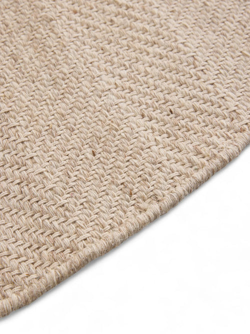 benuta wollen vloerkleed Lars - beige - ø 150 cm