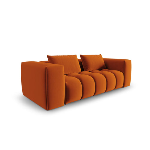 Cosmopolitan Design - Modulaire bank Verona 3-zits, flueel terracotta - 85x200x70cm