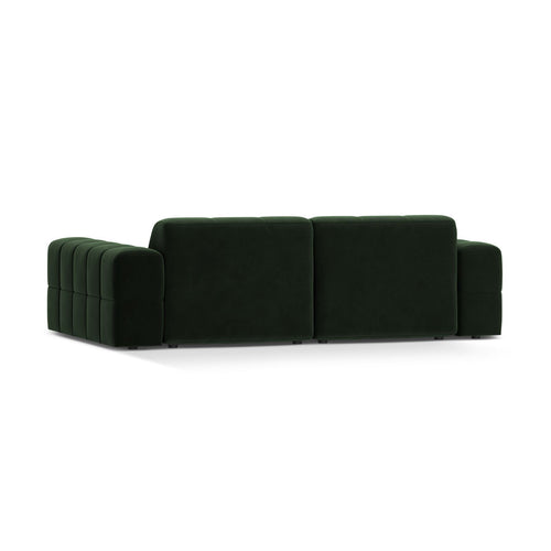 Cosmopolitan Design - Bank Chicago 3-zits, flueel flessengroen - 102x212x78cm