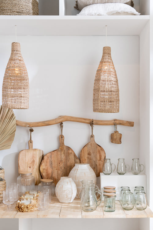 J-Line snijplank Organic Rond snijplank - hout - naturel - large - vtwonen shop