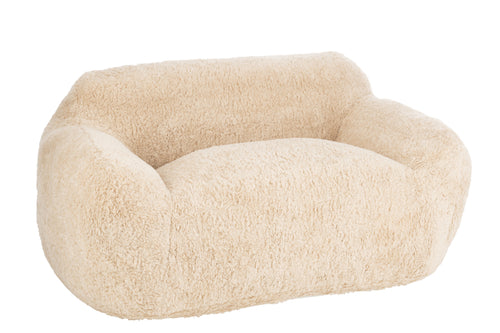 J-Line sofa Shearl - polyester - creme - large - vtwonen shop