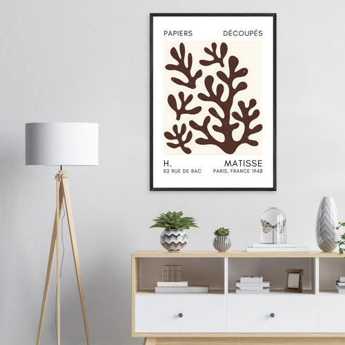 Artfulprints Poster Matisse – Coral shadows brown   - 70x100 cm - Bruin
