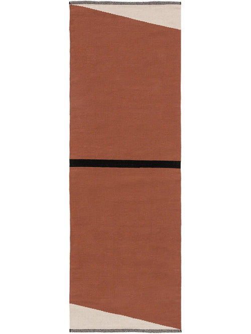 benuta katoenen loper Lenny - terracotta - 70x200 cm