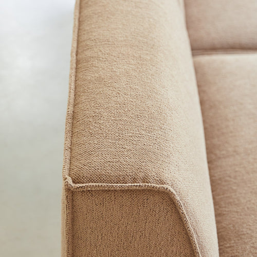 Tikamoon Modulaire 2/3-zitsbank in camelkleurige stof - Bruin