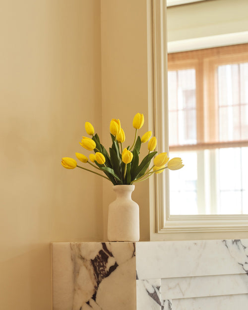 Blooming Good Zijden Tulpen Boeket  Good MC.23 - Geel - 40-50 cm. hoogte