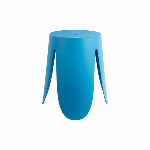 Leitmotiv poef Stool Ravish - blauw - Ø43cm - vtwonen shop