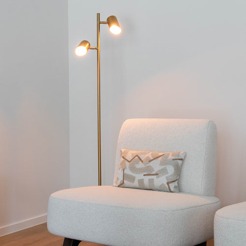 Atmooz vloerlamp Kisoro - antiek messing - Ø 33 x H 144 cm - G9