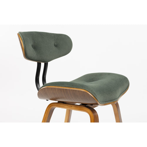 Dutchbone Blackwood Eetkamerstoel Walnootkleur/ Groen