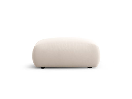 Cosmopolitan Design Poef Matera flueel beige - 68x86x40cm