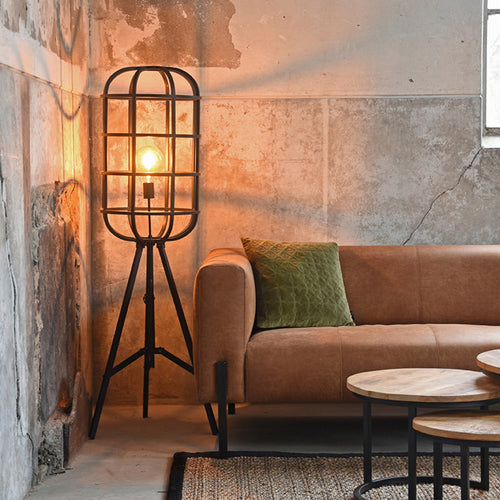 LABEL51 Vloerlamp Twine - Zwart Metaal - 50x50x145cm - vtwonen shop