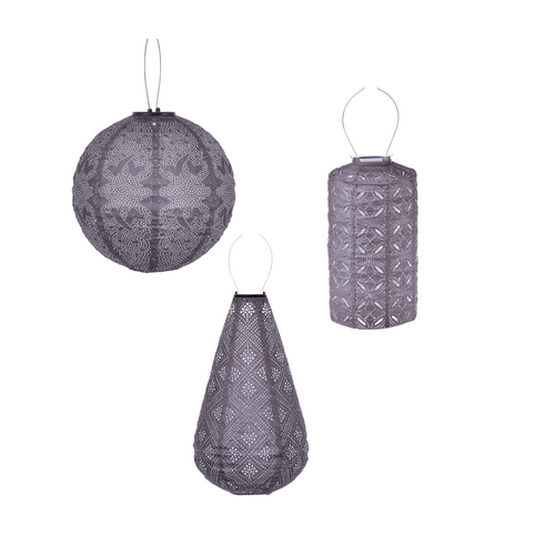 Lumiz solar lampion - paarse set - 3 stuks