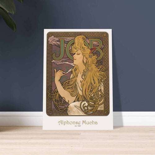 Artfulprints Poster met Lijst Alphonse Mucha - Job   - 30x40 cm - Bruin