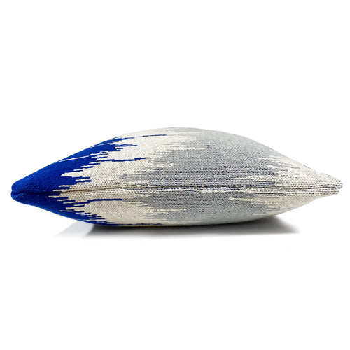 Malagoon kussen Wave - blauw - 50x50cm 100% organisch katoen