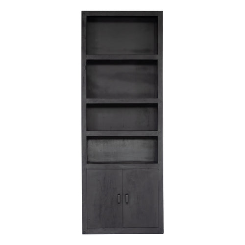 Giga Meubel Wandkast Xander - Zwart Mangohout - 80x45x220cm