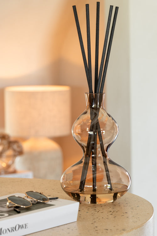 J-Line geurstokjes Nordic Vetiver - glas - amber - large