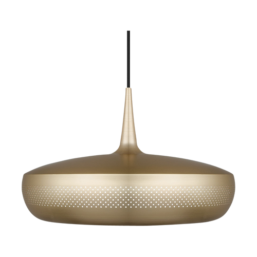 Umage Clava Dine hanglamp brushed brass - met koordset zwart - Ø 43 cm - vtwonen shop