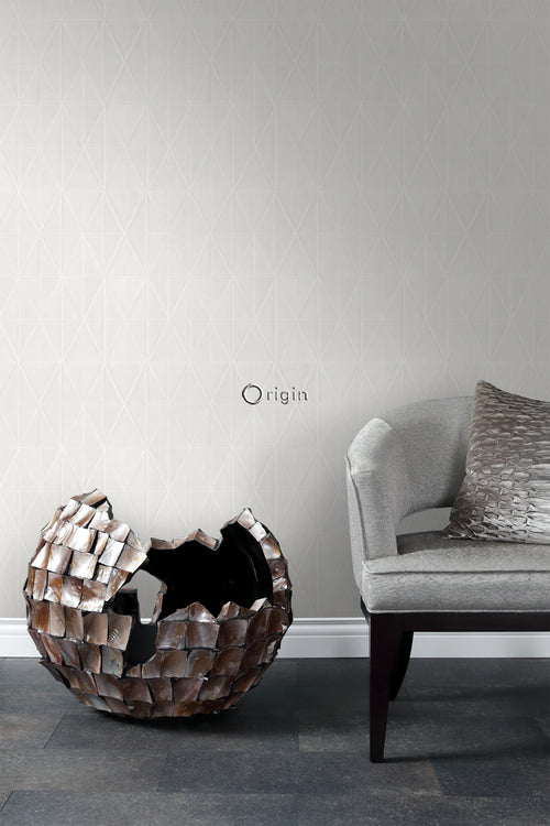 Origin Wallcoverings behang grafische vorm gebroken wit - 53 cm x 10,05 m - 347212 - vtwonen shop