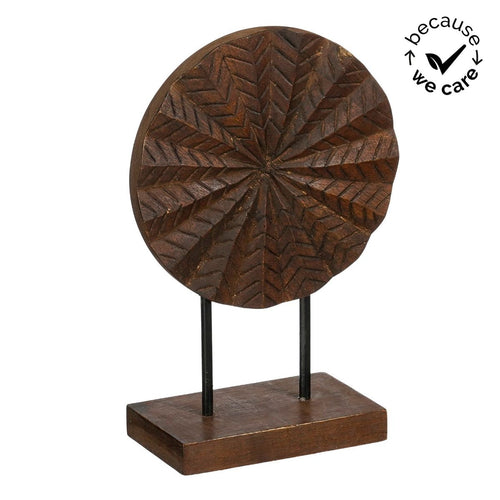 Mica Decorations Patula Decoratie Object - Decoratief Interieur Accent - FSC 100% Gecertificeerd - Vrijstaand Design - Bruin - L19 x B9 x H30 cm