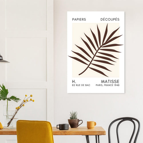 Artfulprints Poster met Lijst Matisse – Floral reef brown   - 70x100 cm - Bruin
