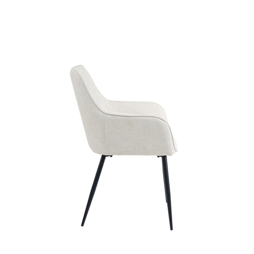 Housecraft Living Maud Eetkamerstoelen met armleuning Off-White - Set van 2 - vtwonen shop
