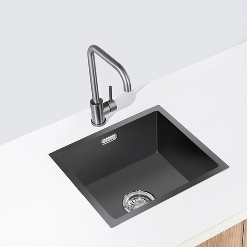 LOMAZOO keukenkraan James - mengkraan - 360° draaibaar - gun metal black