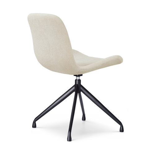 Nolon Nola-Fé Draaibare Eetkamerstoel Cottonbeige - Zwart Onderstel