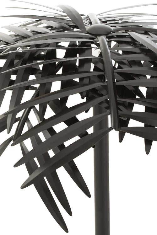 J-Line tafellamp Blad - metaal - zwart