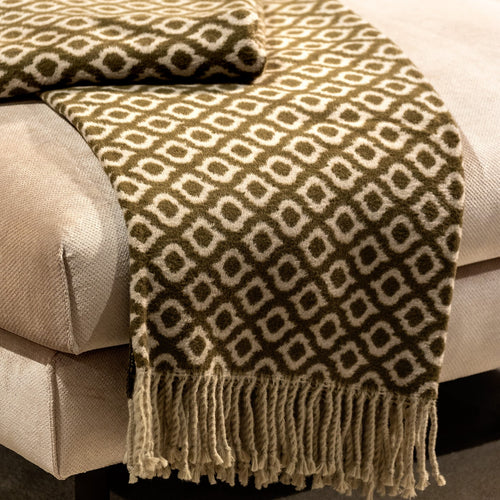 Hoii plaid Isabella - 150x200 cm - Geometrisch - Groen - vtwonen shop