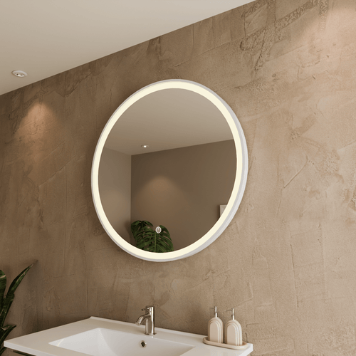 LOMAZOO badkamerspiegel Oslo - met LED verlichting & spiegelverwarming - rond - 80 cm