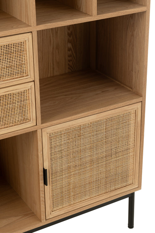 J-Line kast Vakken - metaal - naturel/zwart - vtwonen shop