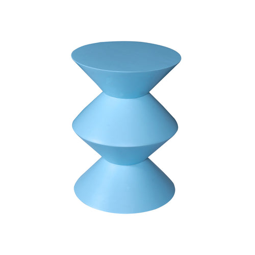 StarFurn Bijzettafel Abel - Rond Blauw Hout - 33x33x45cm