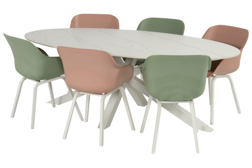 Hartman Tuintafel Xander - Wit Keramiek - 220x120x75cm - vtwonen shop