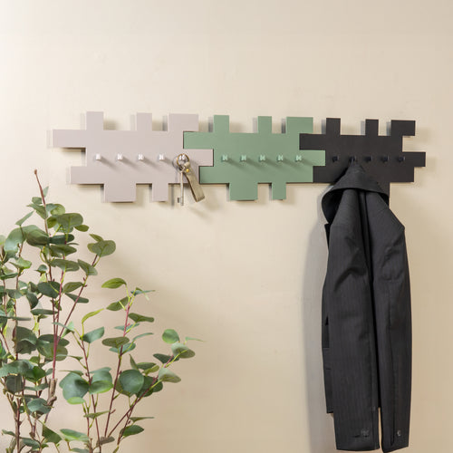 Spinder Design kapstok Tetromino - Zwart - 5 haken