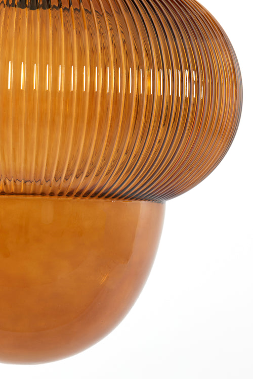 Light & Living hanglamp OVNIS - bruin - Ø35x40cm