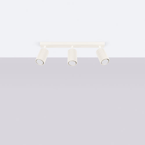 Sollux Lighting Plafondlamp KARBON 3L beige - 45x6,5x16,5cm