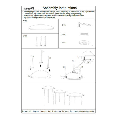 Brix salontafel Loua Brown - set van 3 - mangohout - vtwonen shop