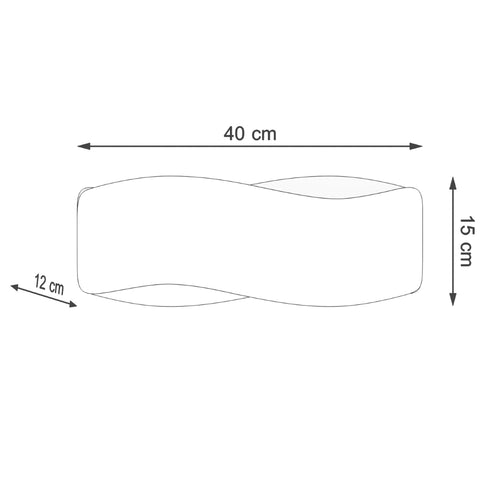 Sollux Lighting Wandlamp TILA 40 wit - 40x12x15cm