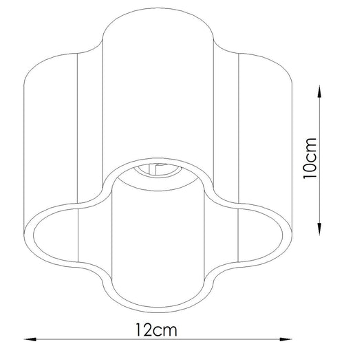 Sollux Lighting Plafondlamp OVIO 1 beige GU10 - 12x12x10cm