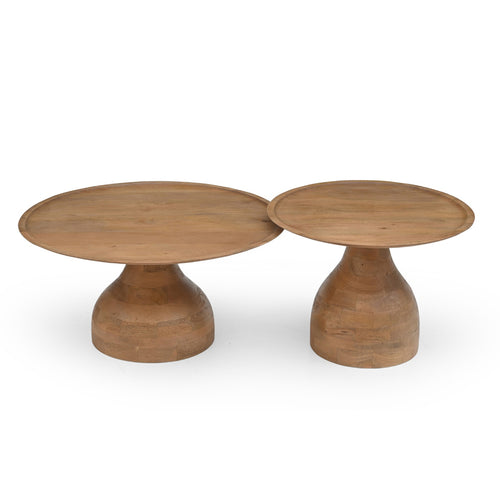 Giga Meubel Salontafel Joji - Rond - Mangohout - 60cm